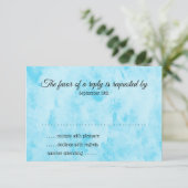 Carte RSVP Turquoise Blue Lime Pink Tie Dye (Debout devant)