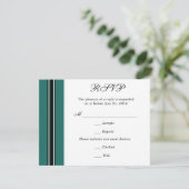 Carte RSVP Turquoise classique Brown (Debout devant)