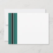 Carte RSVP Turquoise classique Brown (Dos)