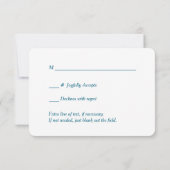 Carte RSVP Turquoise de mariage Gold Leaf Swirl bl (Dos)