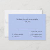 Carte RSVP Turquoise violet étoile verte de David (Dos)