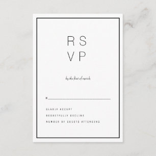 Carte RSVP Unica moderne
