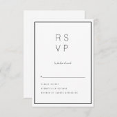 Carte RSVP Unica moderne (Devant / Derrière)