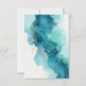 Carte RSVP - Vague aquarelle (Dos)