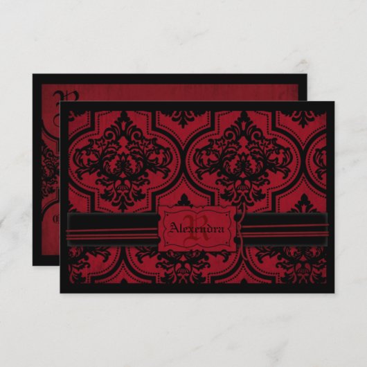 Carte RSVP Vampire Anniversaire (Devant / Derrière)
