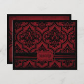 Carte RSVP Vampire Mariée D (Devant / Derrière)