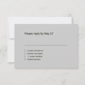 Carte RSVP verte Bar Mitzvah Grunge (Dos)