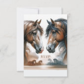Carte RSVP verticale du Mariage de code QR (Devant)