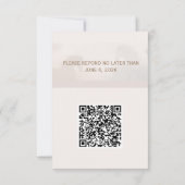 Carte RSVP verticale du Mariage de code QR (Dos)