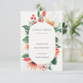 Carte RSVP verticale fleur sauvage d'aquarelle d'é (Debout devant)