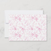 Carte RSVP Victorian Classic Rose Floral Wedding (Dos)