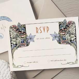 Carte RSVP Victorian Grace Morris Élégance inspiré