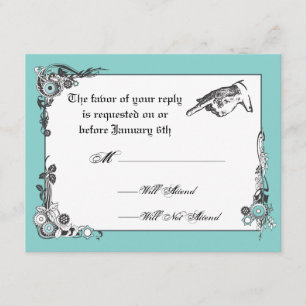 Carte RSVP Victorian Steampunk Wedding