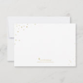 Carte RSVP Vide Gold Confetti Faire-part de mariag (Dos)