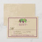 Carte RSVP Vineyard (Parchment Design) (Devant / Derrière)