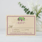 Carte RSVP Vineyard (Parchment Design) (Debout devant)