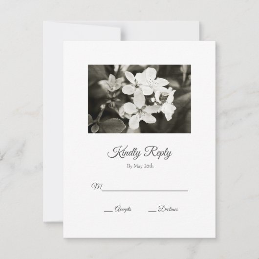 Carte RSVP Vintage Ballerina Blossoms (Devant)
