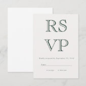 Carte RSVP vintage Bold (Devant / Derrière)