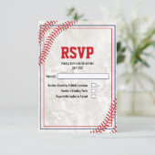 Carte RSVP Vintage de baseball (Debout devant)