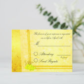 Carte RSVP Vintage de mariage blanc (Debout devant)