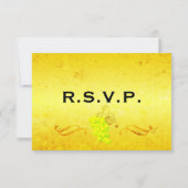 Carte RSVP Vintage de mariage blanc (Dos)