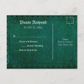 Carte RSVP Vintage d'épée Dragon Médiévale (Dos)