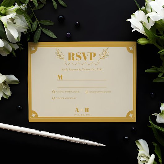 Carte RSVP Vintage Elegance