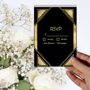 Carte RSVP Vintage Glam Art Déco