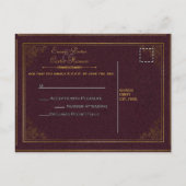 Carte RSVP vintage Leather Book (Dos)