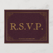 Carte RSVP vintage Leather Book (Devant)