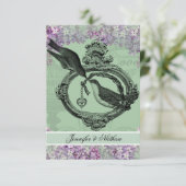 Carte RSVP vintage Lilacs Locket (Debout devant)