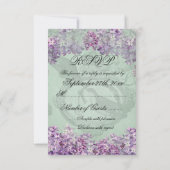 Carte RSVP vintage Lilacs Locket (Dos)