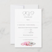 Carte RSVP Vintage Mariage mexicain rose (Devant)