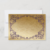 Carte RSVP Vintage Purple Gold Élégante (Dos)