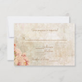 Carte RSVP Vintage Rome Rose antique (Dos)