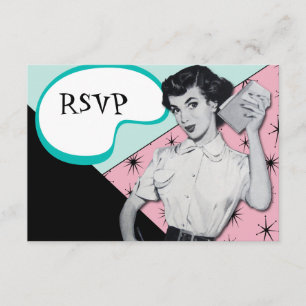 Carte RSVP vintage Sassy