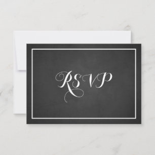Carte RSVP vintage Script de typographie