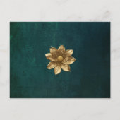 Carte RSVP vintage Vert foncé (Dos)