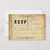 Carte RSVP Vintage Wedding (Devant)