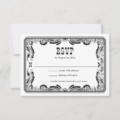 Carte RSVP vintage Western Cowboy Mariage campagna (Devant)