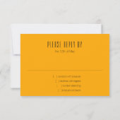 Carte RSVP violet rose orange noir (Dos)