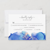 Carte RSVP Watercolor avec option de menu (Devant)