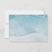 Carte RSVP Watercolor Beach Ocean Wedding (Dos)