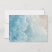 Carte RSVP Watercolor Beach Ocean Wedding (Dos)