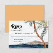 Carte RSVP Watercolor Punta Cana Tropical Beach (Devant / Derrière)