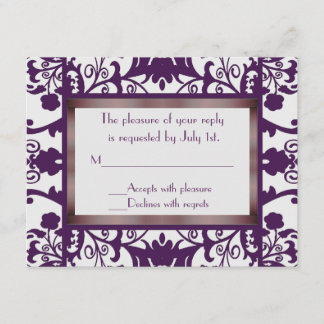 Carte RSVP wedding shower