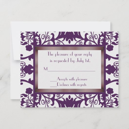 Carte RSVP wedding shower (Devant)