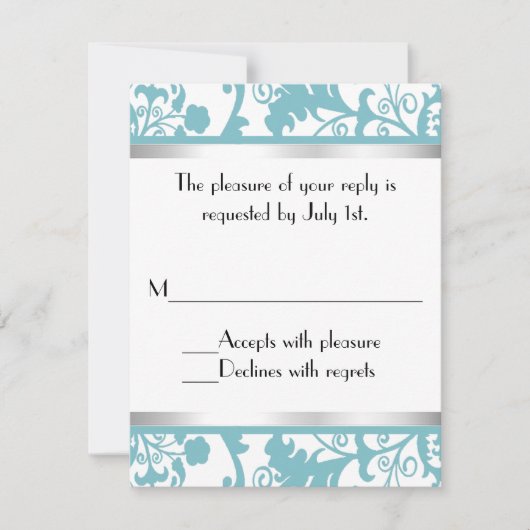 Carte RSVP wedding shower (Devant)
