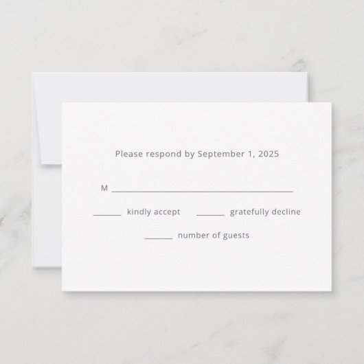 Carte RSVP Whimsical Blue Destination Plage (Dos)