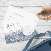 Carte RSVP Whimsical Blue Destination Plage